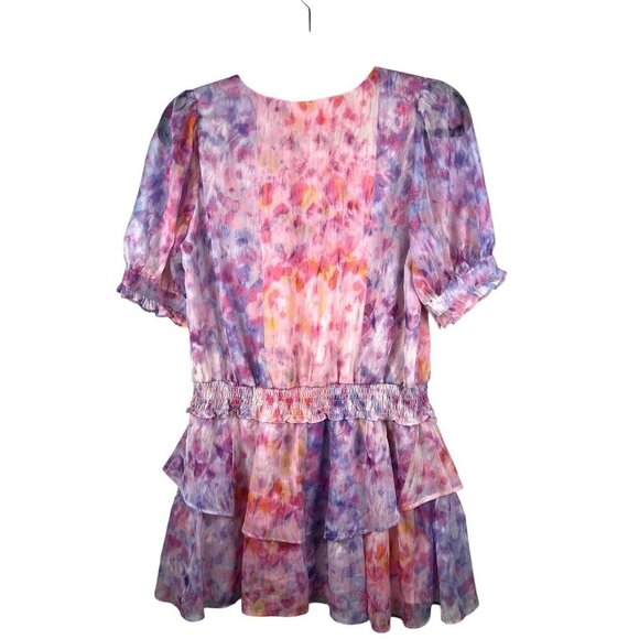 Amanda Uprichard Adriel Mini Cocktail Fairy Cotton Candy Wash Ruffle Dress‎ Sz M - Picture 3 of 11